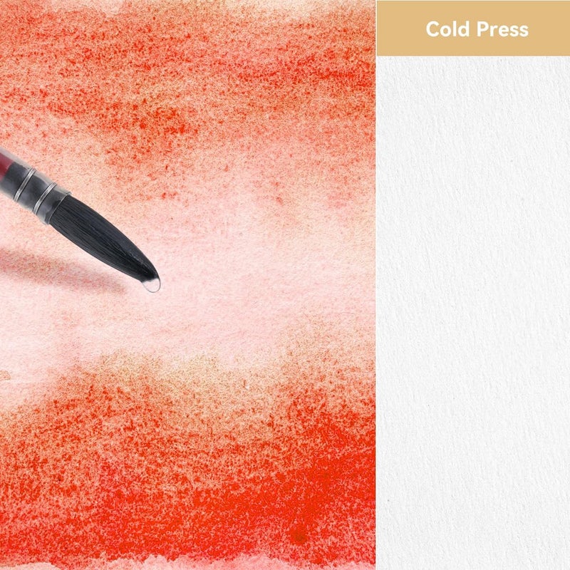 Lightwish Watercolor Sketchbook,100% Cotton Acid Free Watercolor Journal,300gsm/140lb Cold Press Watercolor Paper for Artists,Adults,Students,20 Sheets,9.25 * 6.3 Inches - Image 4